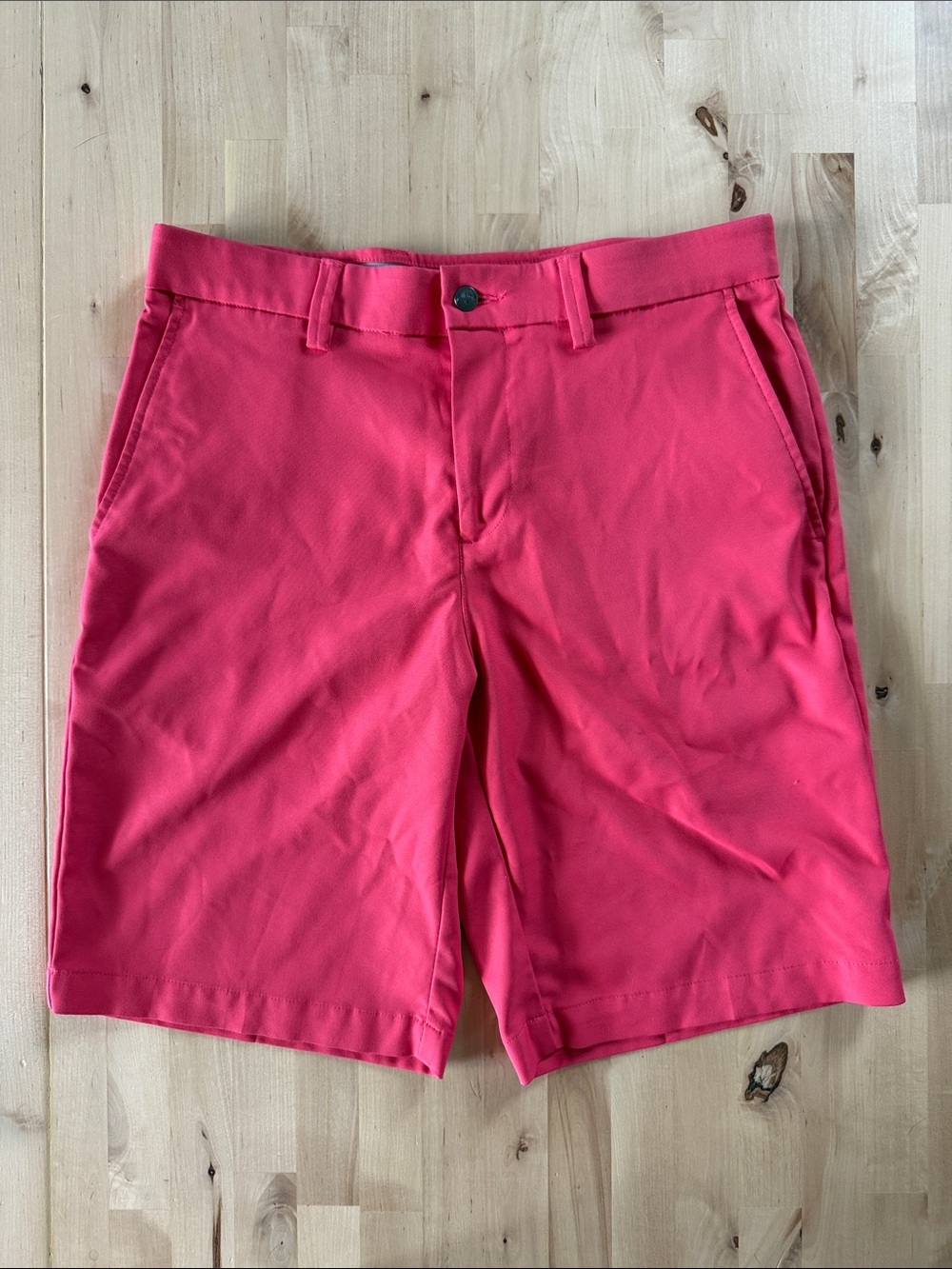 Callaway Coral-Pink Flat Front Golf Shorts